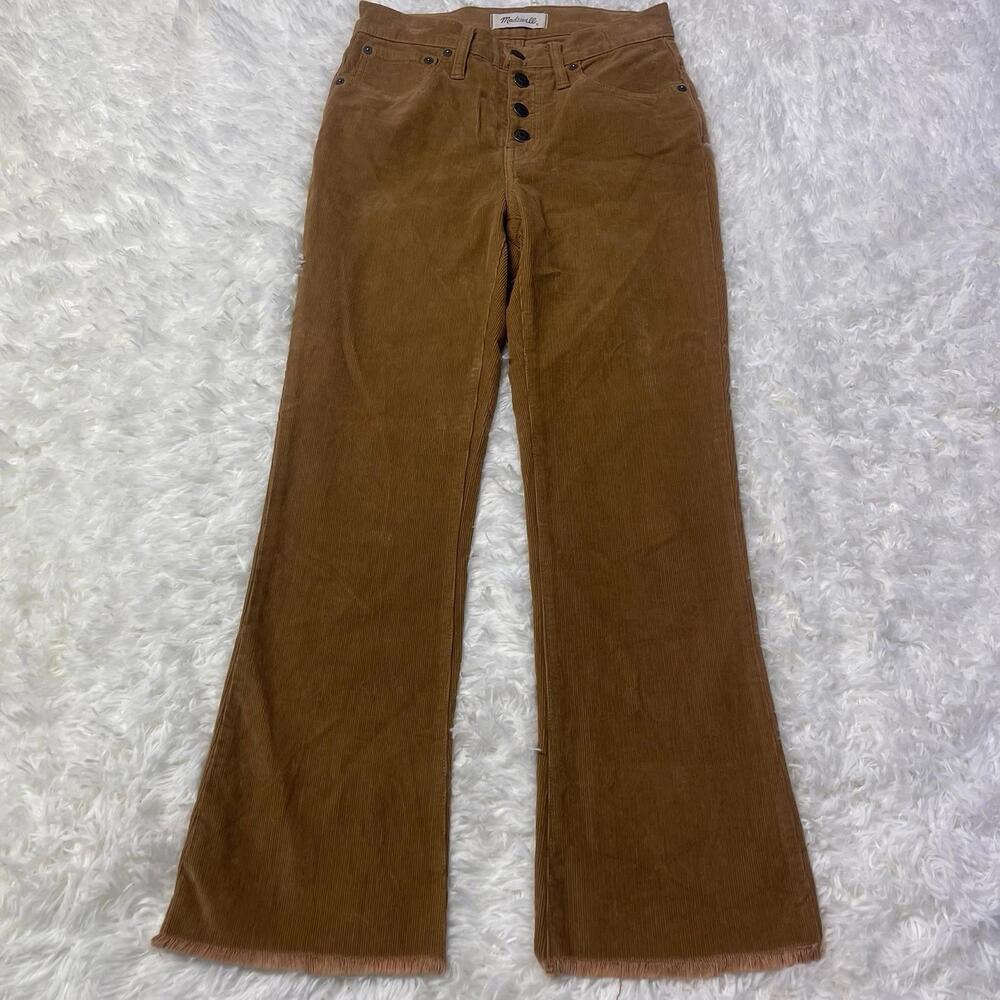 Madewell Brown Corduroy High-Waist Flare Pants